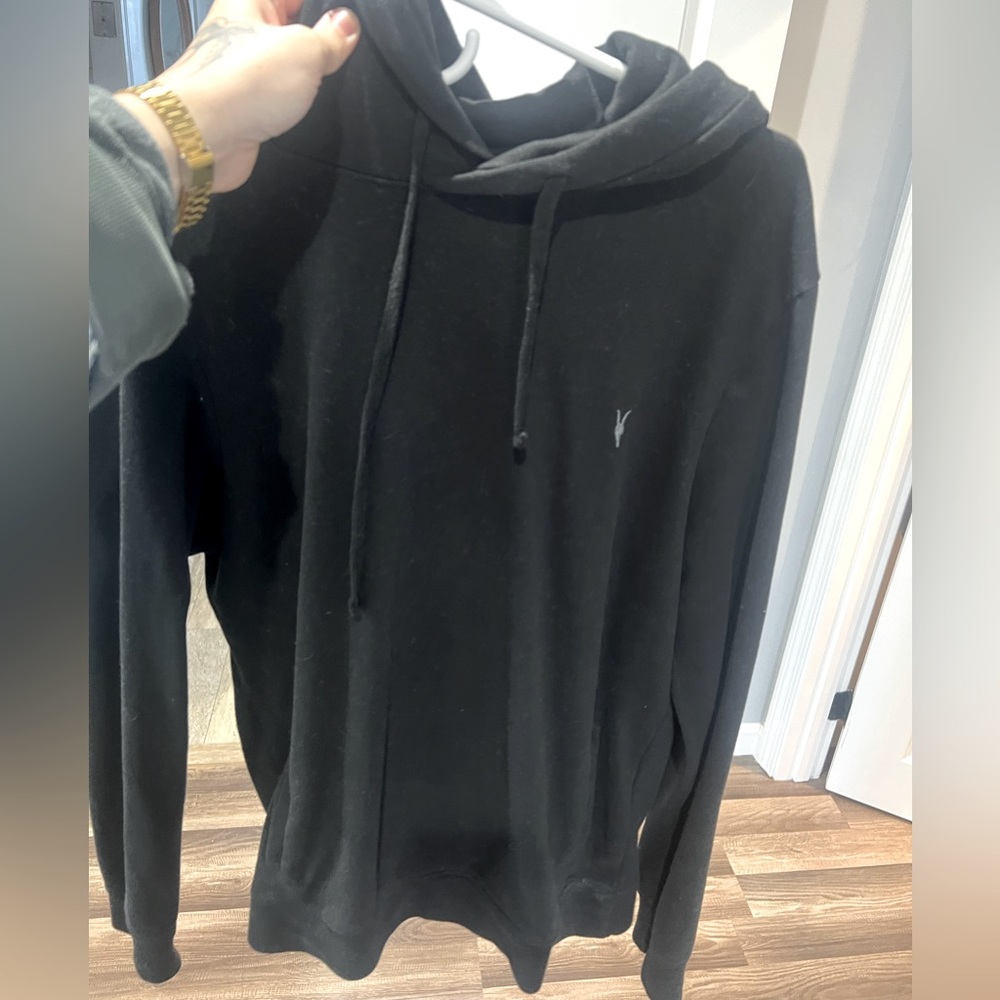 Black S men’s All Saints hoodie.